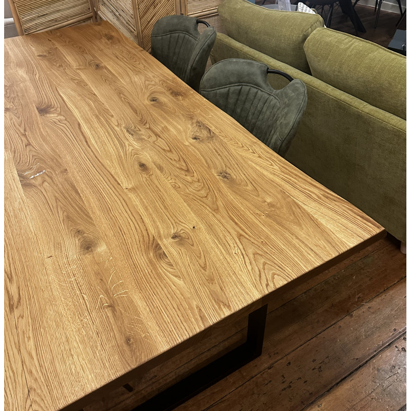 Fargo European Oak Fast Track Table Thin Metal Legs
