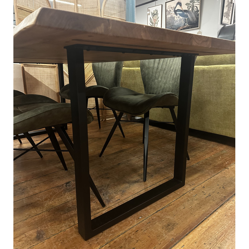 Fargo European Oak Fast Track Table Thin Metal Legs