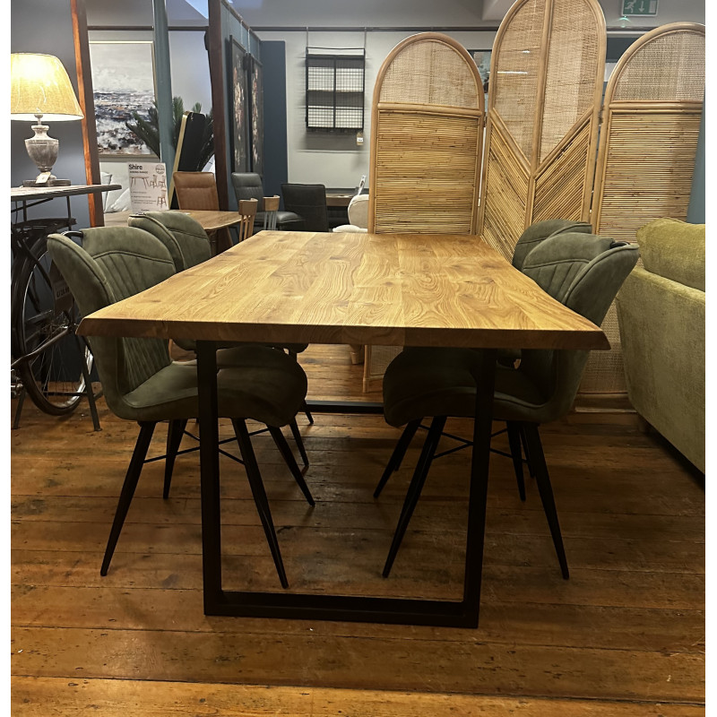 Fargo European Oak Fast Track Table Thin Metal Legs