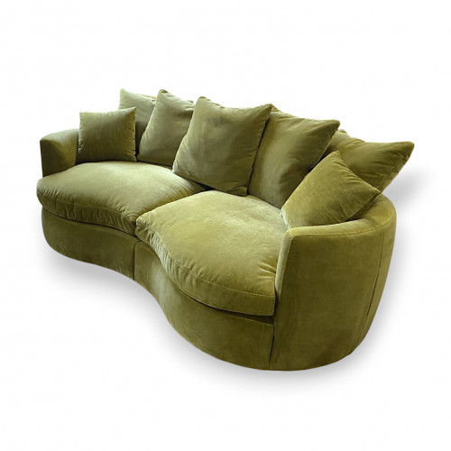 Anya Large Sofa and Medium Footstool in Vintage Olive - Ex-display