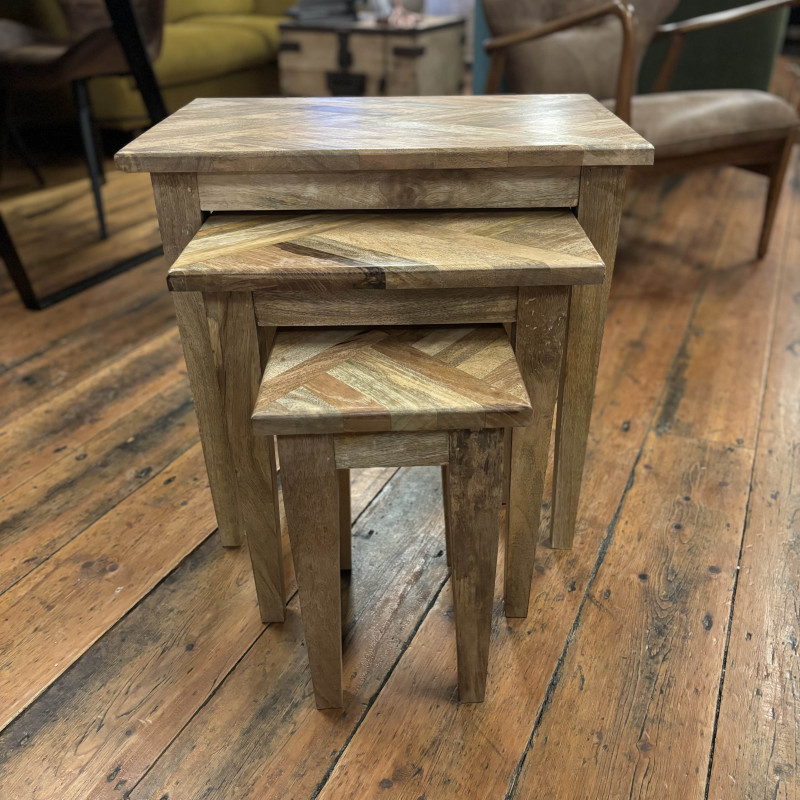 Set of 3 Marquet Side Tables Set of 3 Marquet Side Tables