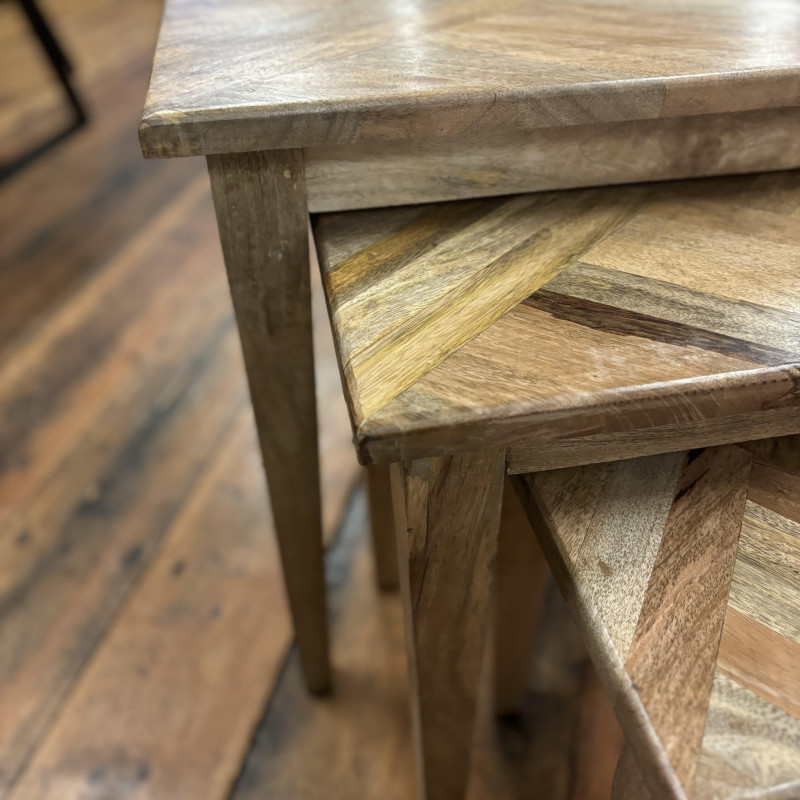 Set of 3 Marquet Side Tables Set of 3 Marquet Side Tables