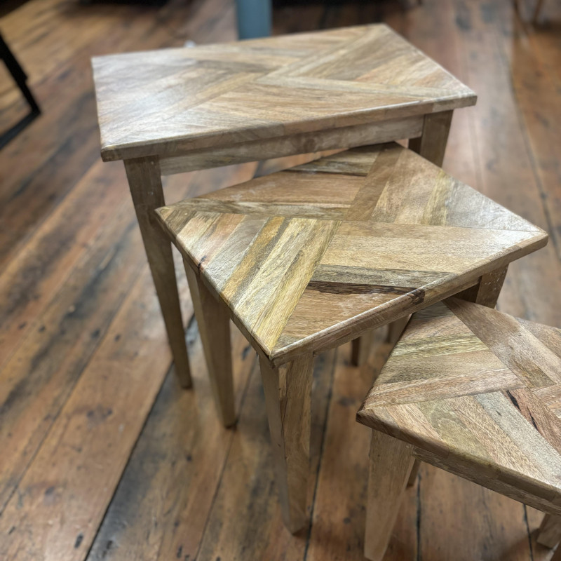 Set of 3 Marquet Side Tables Set of 3 Marquet Side Tables