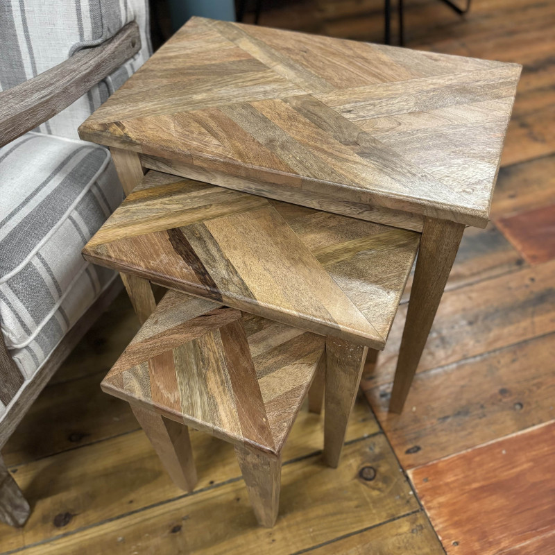 Set of 3 Marquet Side Tables Set of 3 Marquet Side Tables