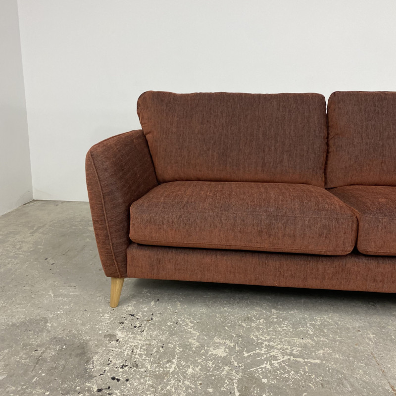 Harley 3 Seater Sofa in Dark Orange - Ex-display