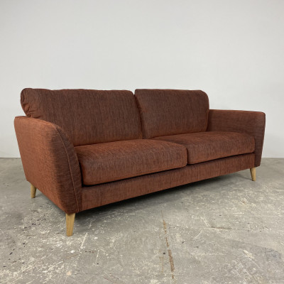 Harley 3 Seater Sofa in Dark Orange - Ex-display