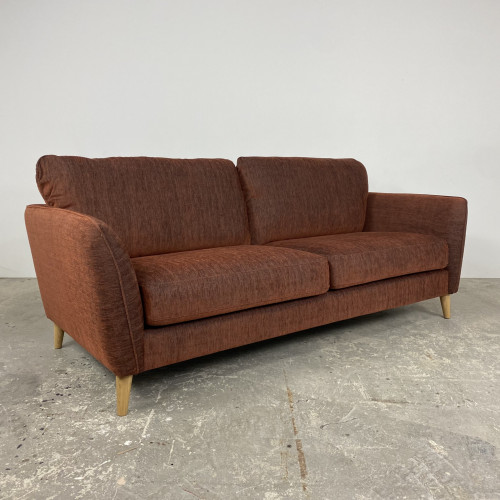 Harley 3 Seater Sofa in Dark Orange - Ex-display