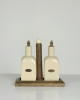 Farmhouse Living Oil & Vinegar Wood Set Farmhouse Living Oil & Vinegar Wood Set