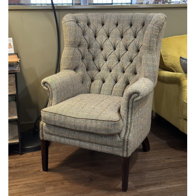 Mackenzie Chair in Bracken Herringbone Tweed - Ex-display