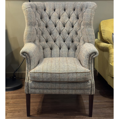 Mackenzie Chair in Bracken Herringbone Tweed - Ex-display