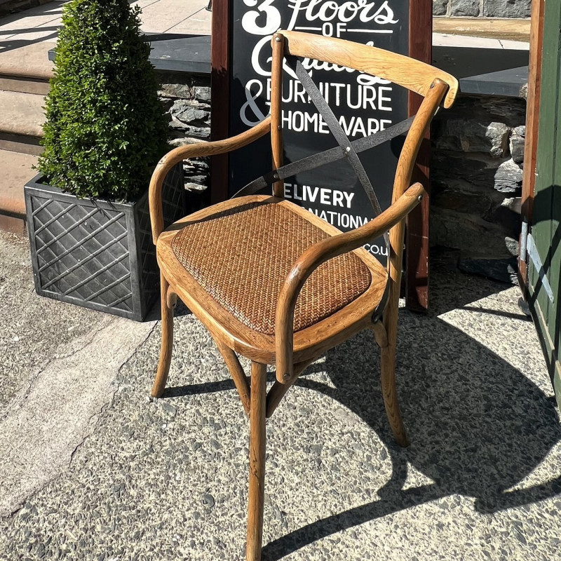 Oyster Cross Back Carver Chair Oyster Cross Back Carver Chair