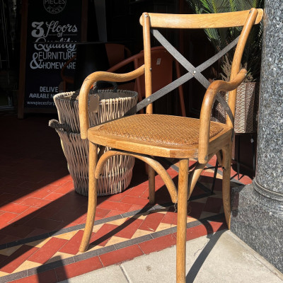 Oyster Cross Back Carver Chair 