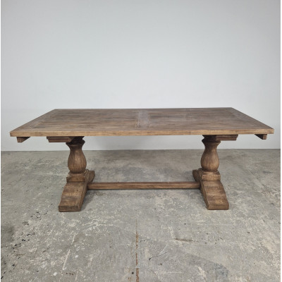 Oyster Elm Dining Table with Extending Leaves