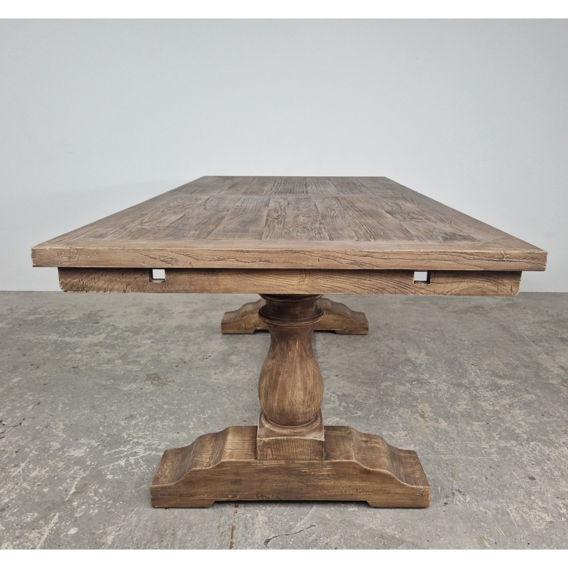 Oyster Elm Dining Table with Extending Leaves
