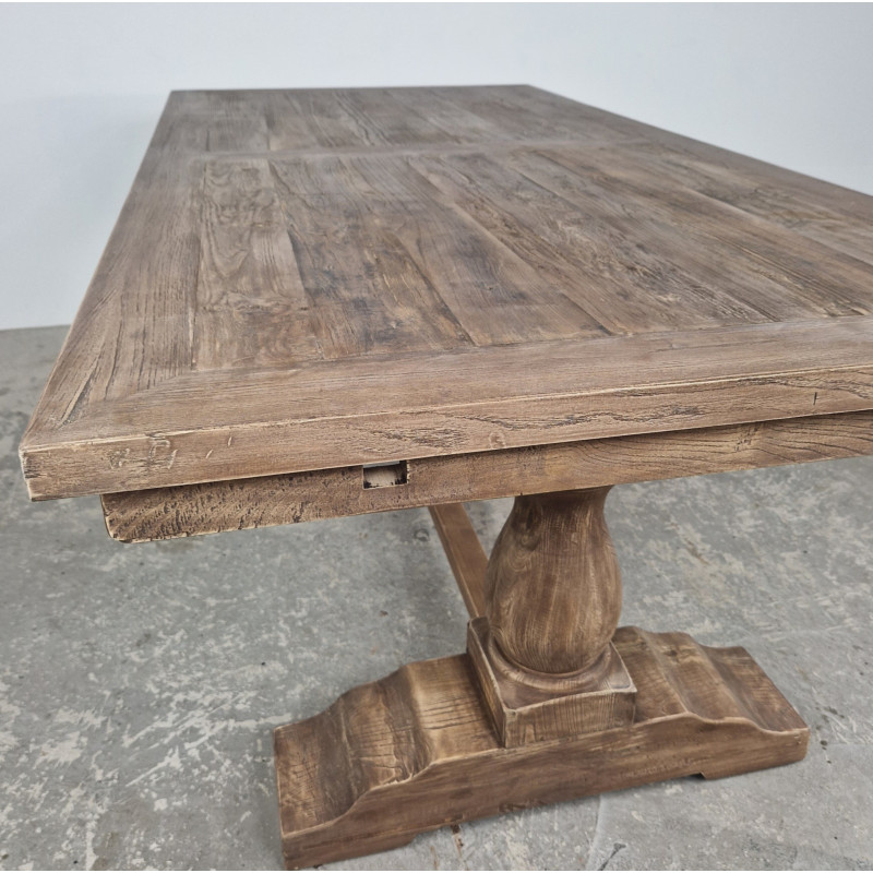 Oyster Elm Dining Table with Extending Leaves