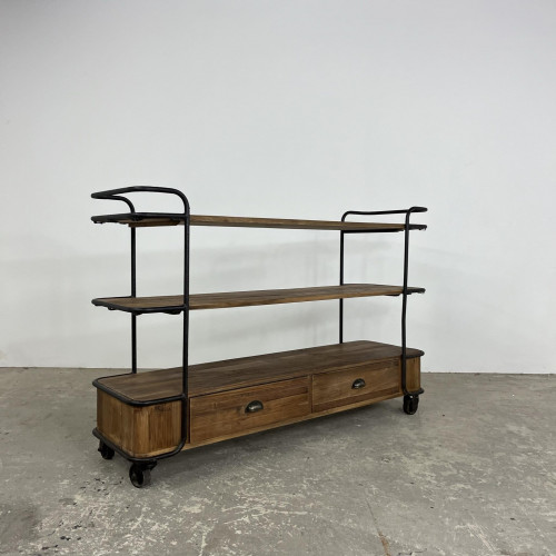Oyster Shelf Console with 2 Drawers
