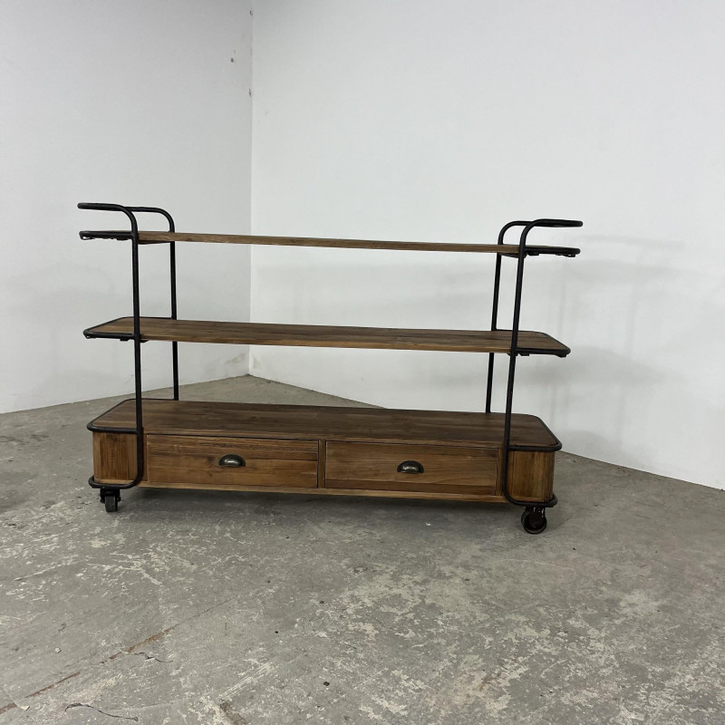 Oyster Shelf Console with 2 Drawers