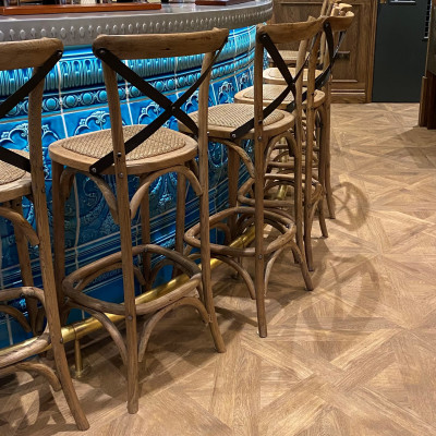 Oyster Cross Back Barstool
