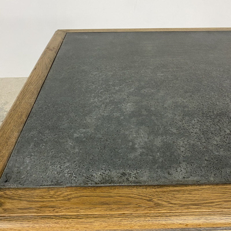 Oyster Square Cafe Table with Zinc Top