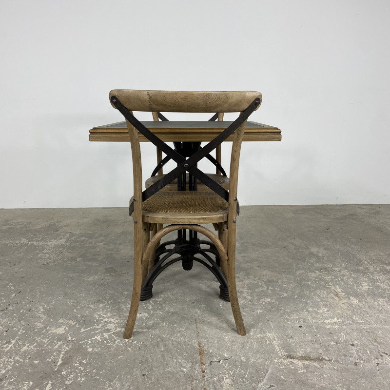 Oyster Square Cafe Table with Zinc Top
