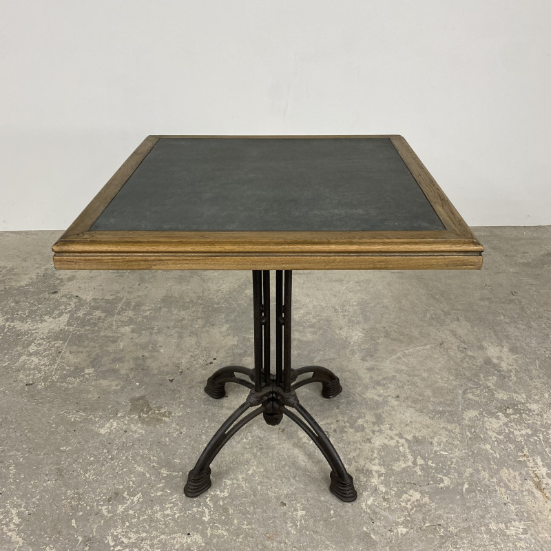 Oyster Square Cafe Table with Zinc Top