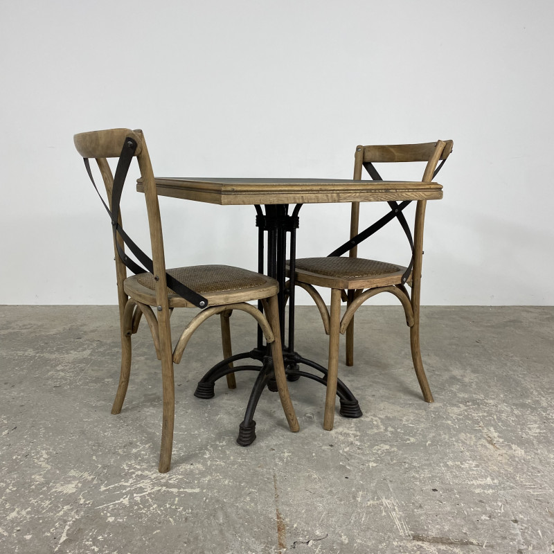 Oyster Square Cafe Table with Zinc Top