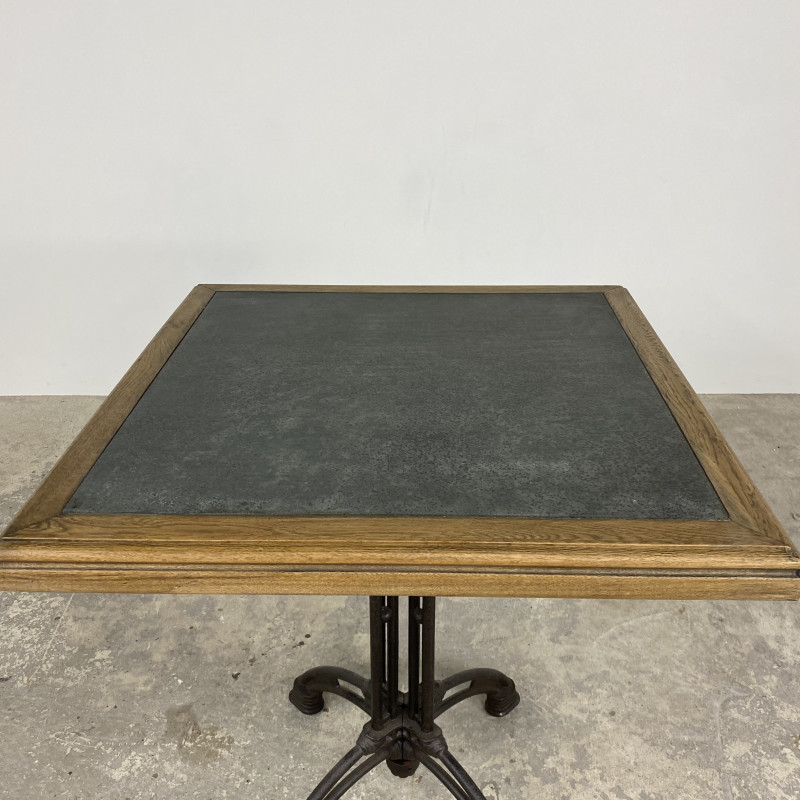 Oyster Square Cafe Table with Zinc Top