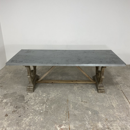 Ventura Zinc Top Dining Table Large