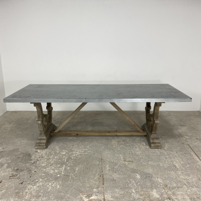 Ventura Zinc Top Dining Table Small