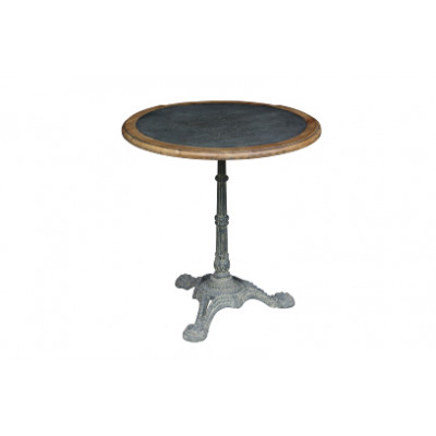 Oyster Round Cafe Table with Zinc Top
