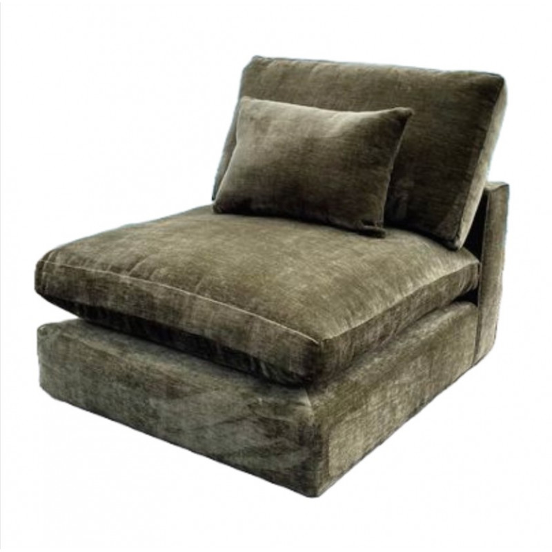 Eve Fabric Modular Single Armless Unit