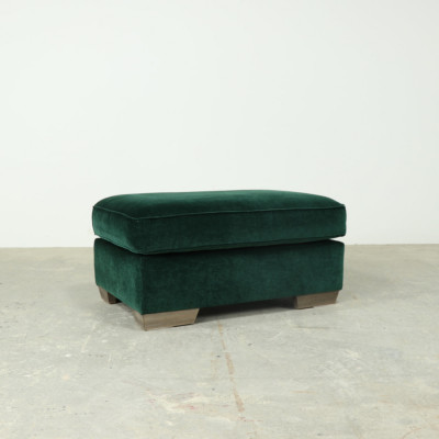 Large Velvet Footstool