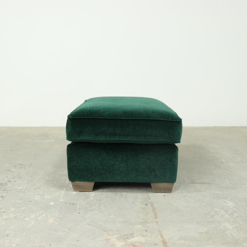 Large Velvet Footstool