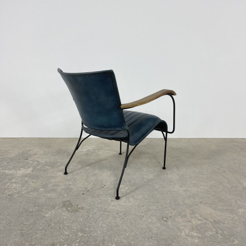 Blue Leather Chair