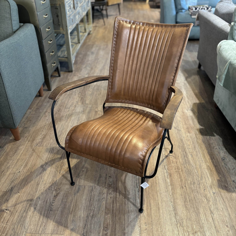 High Back Metal Chair Brown High Back Metal Chair Brown