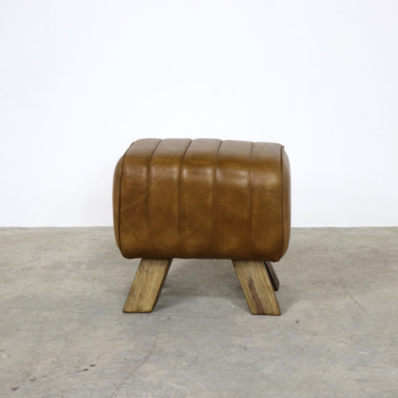 Brown Leather Footstool Brown Leather Footstool