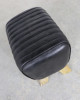 Black Leather Footstool Black Leather Footstool