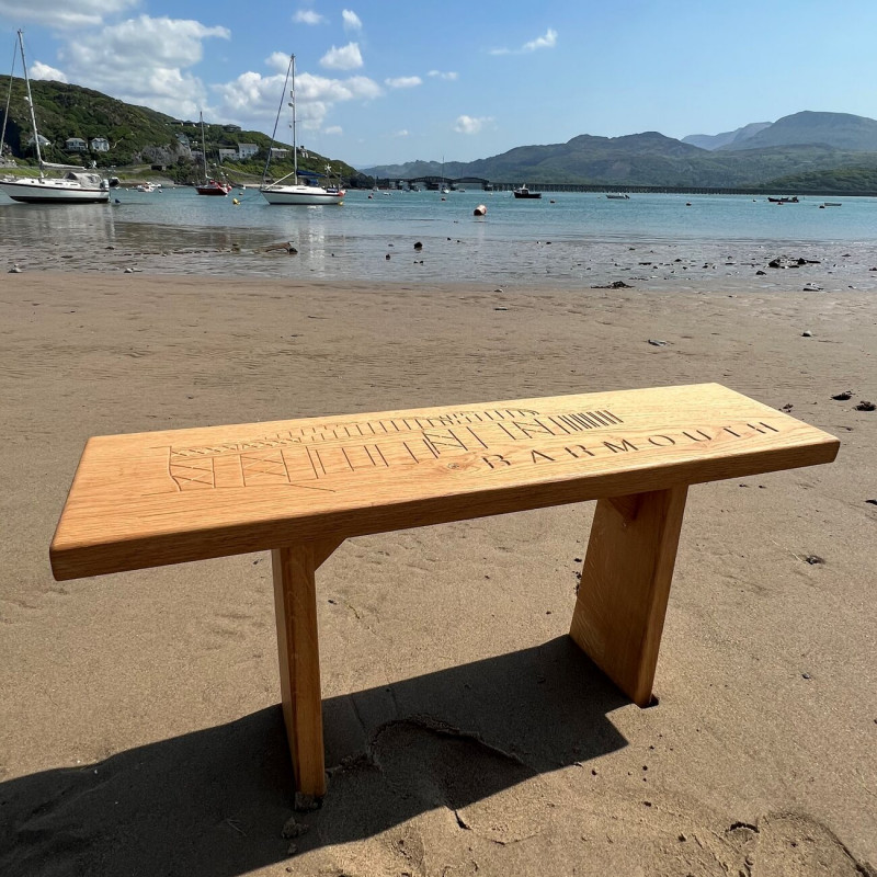 Barmouth Bridge Wooden Bench Barmouth Bridge Wooden Bench