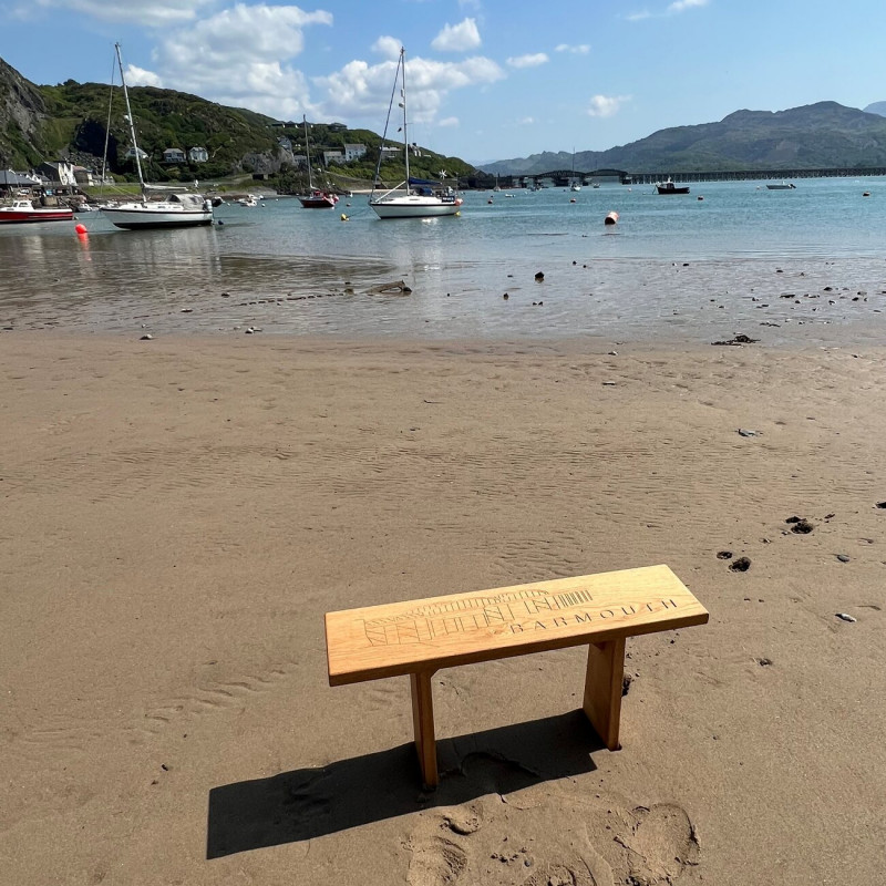 Barmouth Bridge Wooden Bench Barmouth Bridge Wooden Bench